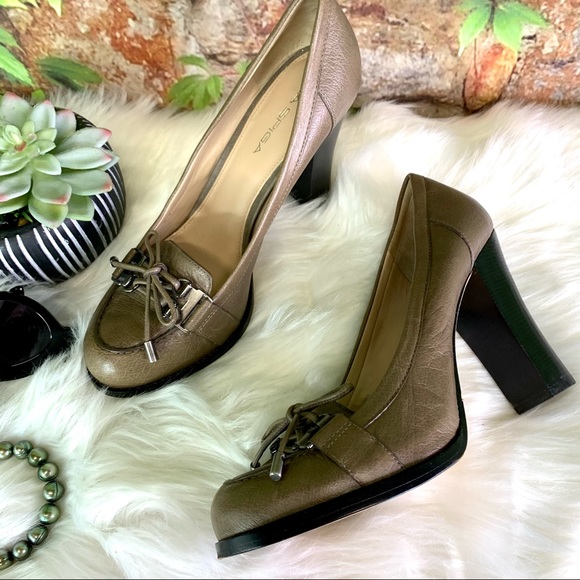 VIA SPIGA Chunky Heeled Loafers, 8M - Picture 1 of 11